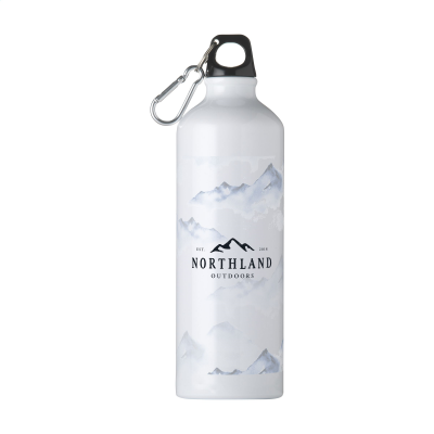 Picture of ALUMAXI GRS RECYCLED 750 ML WATER BOTTLE in White.