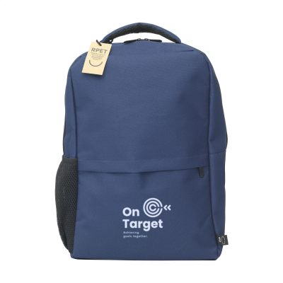 Picture of FINLEY RPET LAPTOP BACKPACK RUCKSACK in Blue.
