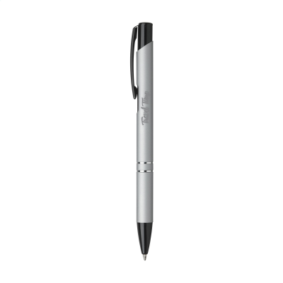 Picture of EBONY RUBBER PEN in Silver.