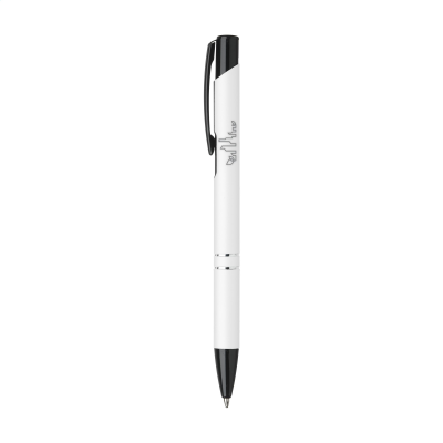 Picture of EBONY RUBBER PEN in White.