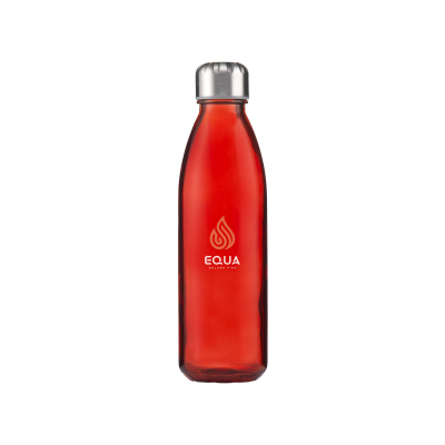 Picture of TOPFLASK GLASS 650 ML DRINK BOTTLE in Red.