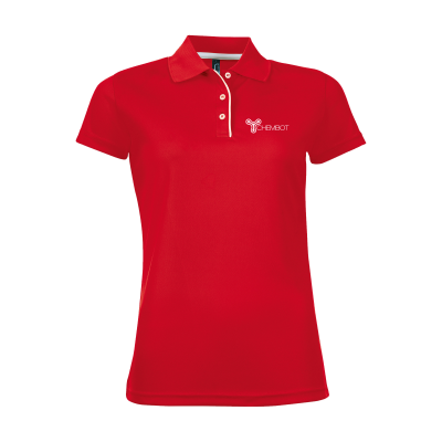 Picture of SOLS CRICKET POLO LADIES in Red