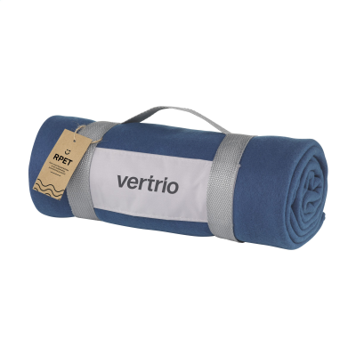 Picture of SUPERSOFT RPET 180G FLEECE BLANKET in Blue.