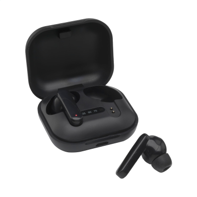 Picture of ARON TWS CORDLESS EARBUDS in Charger Case in Black