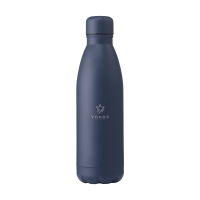 Picture of TOPFLASK PREMIUM RCS RECYCLED STEEL DRINK BOTTLE in Dark Blue.