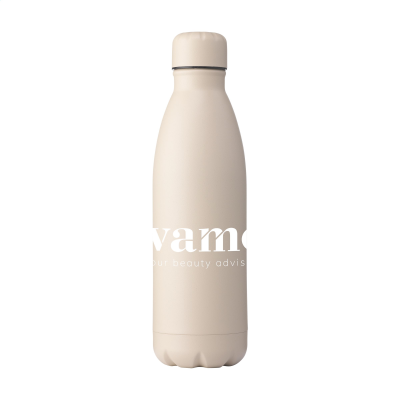 Picture of TOPFLASK PREMIUM RCS RECYCLED STEEL DRINK BOTTLE in Beige.