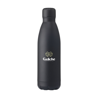 Picture of TOPFLASK PREMIUM RCS RECYCLED STEEL DRINK BOTTLE in Black.