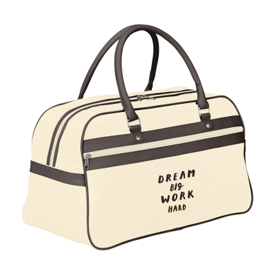 Picture of RETROSPORT SPORTS BAG in Beige & Brown.