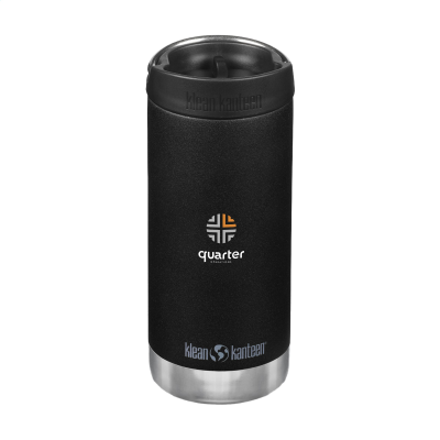 Picture of KLEAN KANTEEN TK WIDE RECYCLED THERMAL INSULATED MUG 355 ML in Black.