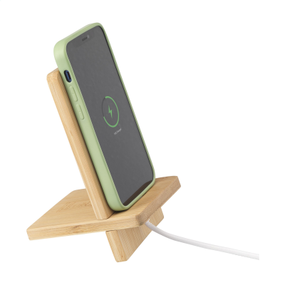 Picture of MIYO FSC BAMBOO PHONE STAND in Bamboo