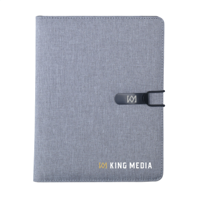 Picture of QUEST PORTFOLIO RPET A5 DOCUMENT FOLDER in Grey.