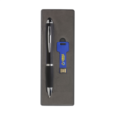 Picture of USB GIFTSET 8 GB FROM STOCK in Dark Blue