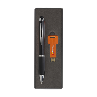 Picture of USB GIFTSET 8 GB FROM STOCK in Orange