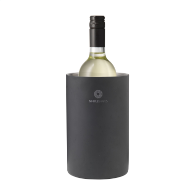 Picture of COOLSTEEL RCS RECYCLED STEEL WINE BOTTLE COOLER in Black.