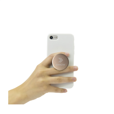 Picture of POPSOCKETS® ALUMINIUM METAL PHONE HOLDER in Pink.