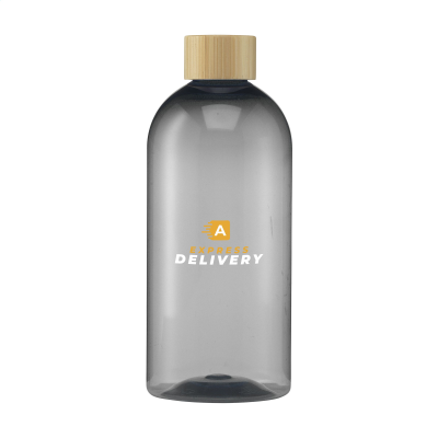 Picture of RPET BOTTLE CLEAR TRANSPARENT 500 ML DRINK BOTTLE in Black.