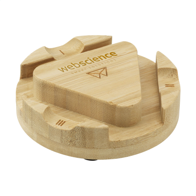 Picture of WALTER SPINNING DOCK PHONE STAND in Bamboo.