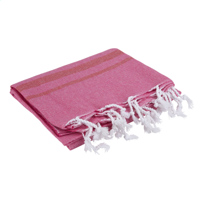Picture of OXIOUS HAMMAM TOWELS - VIBE LUXURY COLOUR STRIPE in Pink & Red