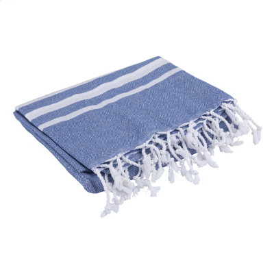 Picture of OXIOUS HAMMAM TOWELS - VIBE LUXURY WHITE STRIPE in Blue