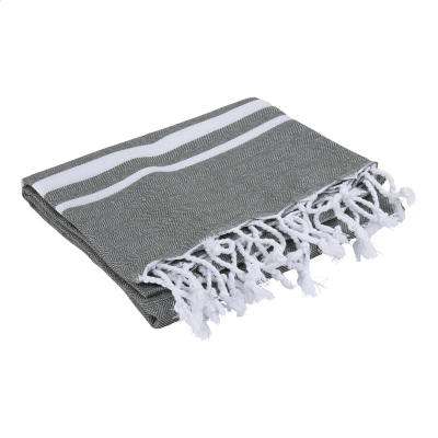 Picture of OXIOUS HAMMAM TOWELS - VIBE LUXURY WHITE STRIPE in Khaki