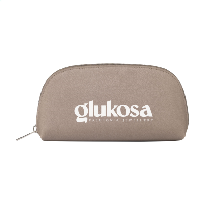 Picture of APPLE LEATHER TOILETRY BAG in Taupe