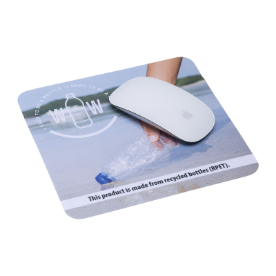 Picture of RPET MOUSEMAT CLEANER NON SLIP in White.