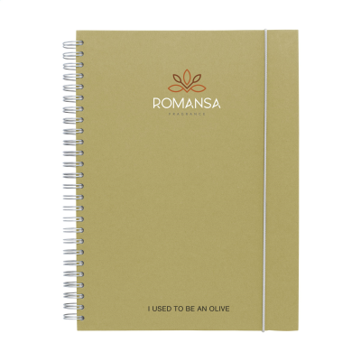 Picture of NOTE BOOK AGRICULTURAL WASTE A5 - HARDCOVER in Olive.