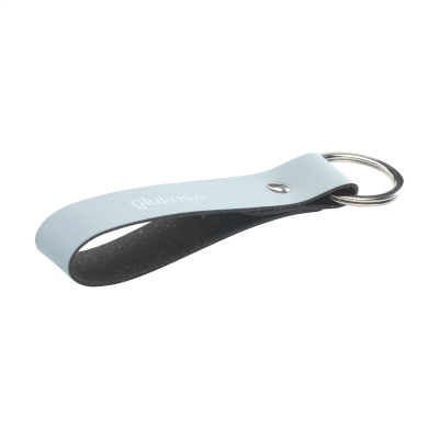 Picture of BONDED LEATHER KEYRING in Light Blue