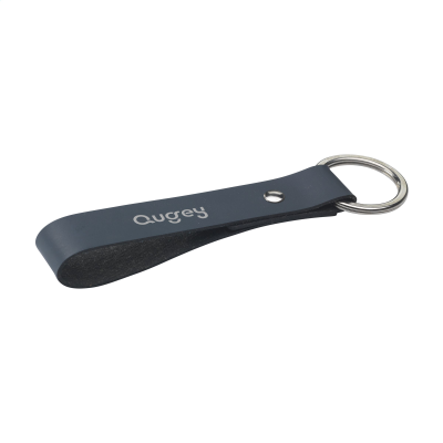 Picture of BONDED LEATHER KEYRING in Dark Blue