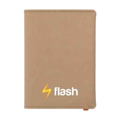 Picture of BONDED LEATHER PASSPORT HOLDER in Taupe