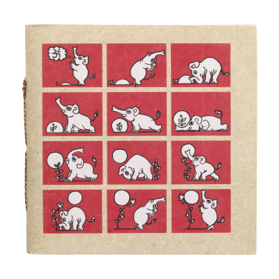Picture of ELEPHANT POO PAPER NOTE BOOK LARGE in Red