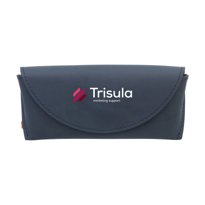 Picture of BONDED LEATHER SUNGLASSES POUCH in Dark Blue