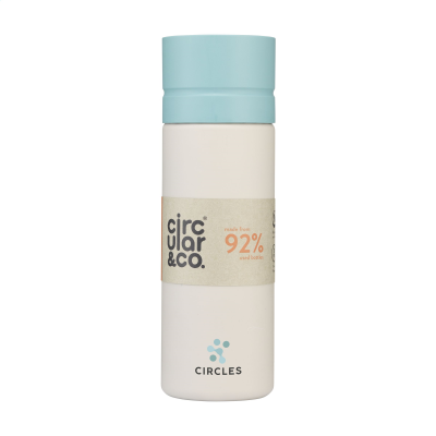Picture of CIRCULAR&CO REUSABLE BOTTLE WATER BOTTLE in Cream & Blue