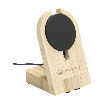 Picture of WALTER BAMBOO SNAP DOCK CORDLESS FAST CHARGER in Bamboo