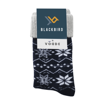 Picture of VODDE RECYCLED WOOL WINTER SOCKS in Blue.