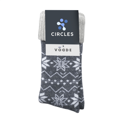 Picture of VODDE RECYCLED WOOL WINTER SOCKS in Light Grey.