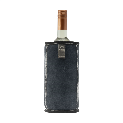 Picture of KYWIE WINE BOTTLE COOLER SUEDE in Dark Blue.