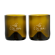 Picture of REBOTTLED® SHORT TUMBLER 2-PACK DRINK GLASSES in Olive