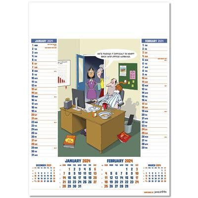 Picture of CARTOON PICTORIAL MEMO WALL CALENDAR.