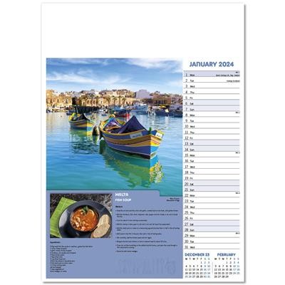 Picture of TASTE FOR TRAVEL WALL CALENDAR.