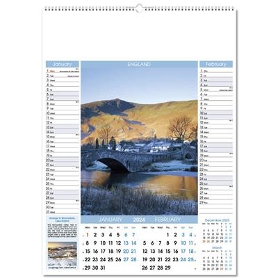 Picture of ENGLAND PICTORIAL MEMO WALL CALENDAR.
