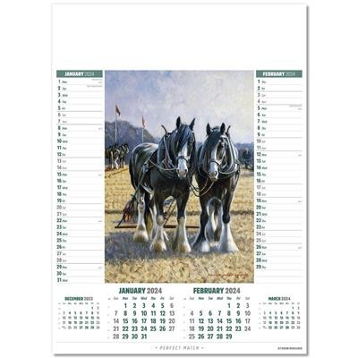 Picture of HORSE POWER MEMO WALL CALENDAR