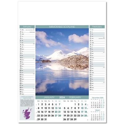 Picture of MEMORABLE SCOTLAND 6 LEAF WALL CALENDAR.