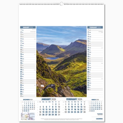 Picture of MEMORABLE SCOTLAND 6 LEAF WALL CALENDAR