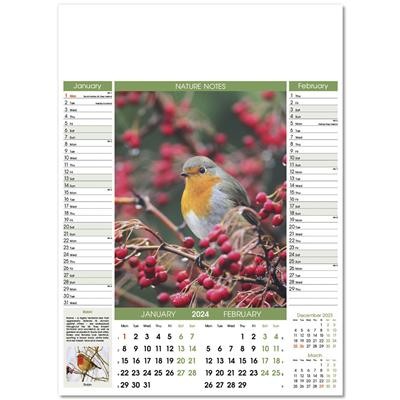 Picture of NATURE NOTES 6 LEAF WALL CALENDAR.