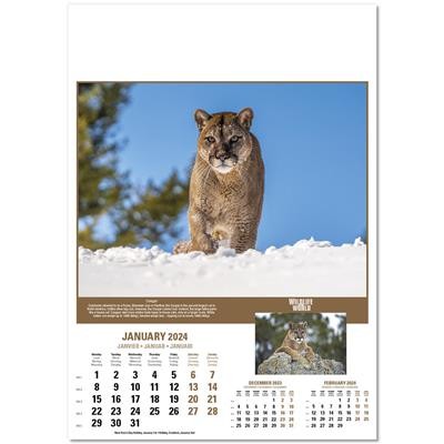 Picture of WILDLIFE OF THE WORLD WALL CALENDAR.