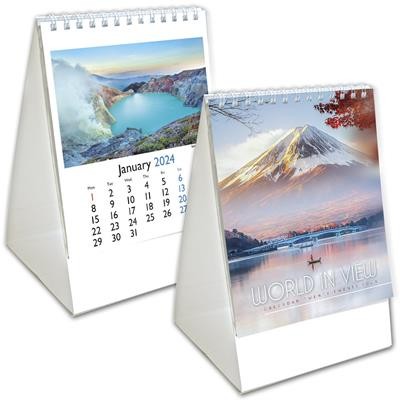 Picture of WORLD IN VIEW MINI DESK CALENDAR.