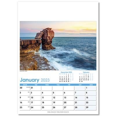Picture of ENGLAND OPTIMA WALL 13 LEAF CALENDAR