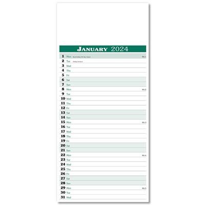 Picture of APPOINTMENT MEMO SLIM LINE WALL CALENDAR