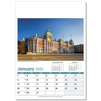 Picture of BRITISH PLANNER OPTIMA WALL 13 LEAF CALENDAR.